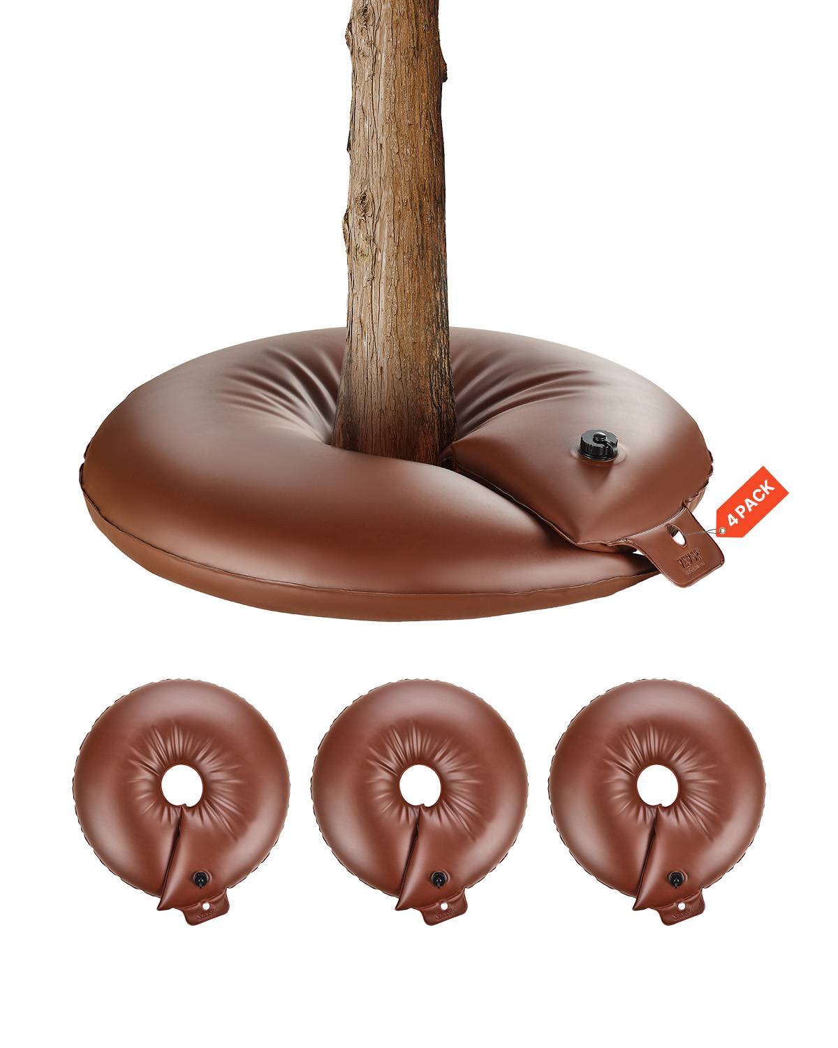 VEVOR Anneau arrosage arbres 4pcs, 60.6L, libération lente. - Image 1