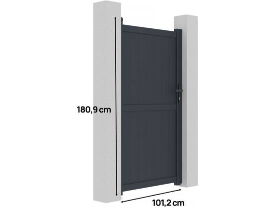 Portillon Aluminium "maurice" - 101.2 X 180.9 Cm - Gris -habitat Et Jardin - Image 3