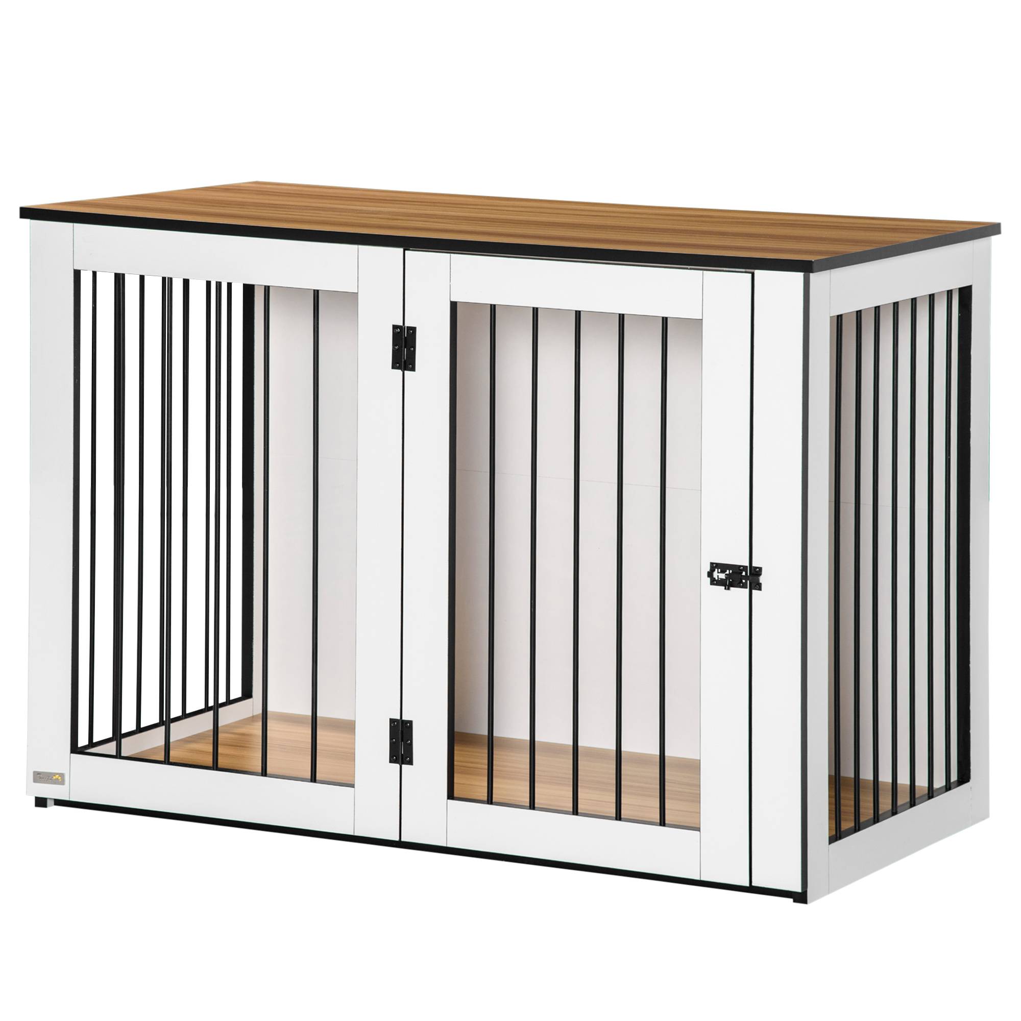 Caisse pour grand chien intérieur,106x60x76cm chêne et blanc - Image 2