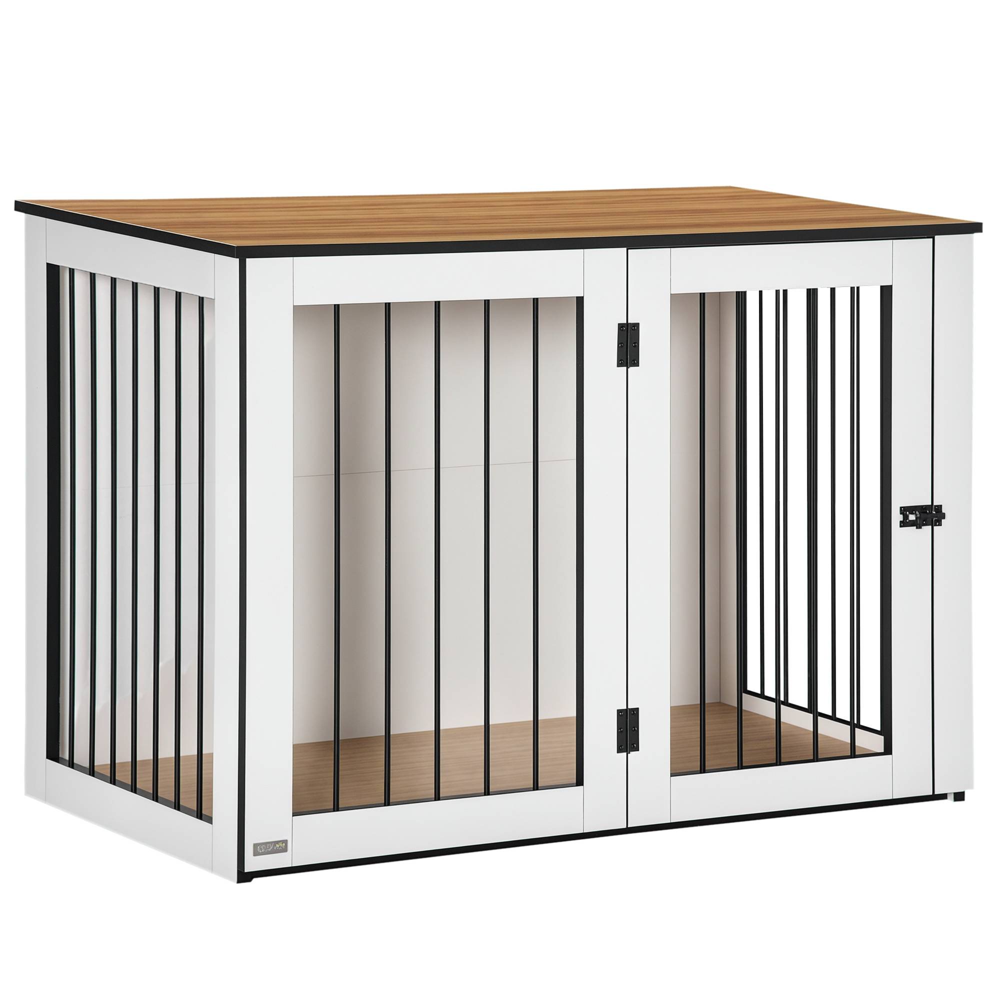 Caisse pour grand chien intérieur,106x60x76cm chêne et blanc - Image 1