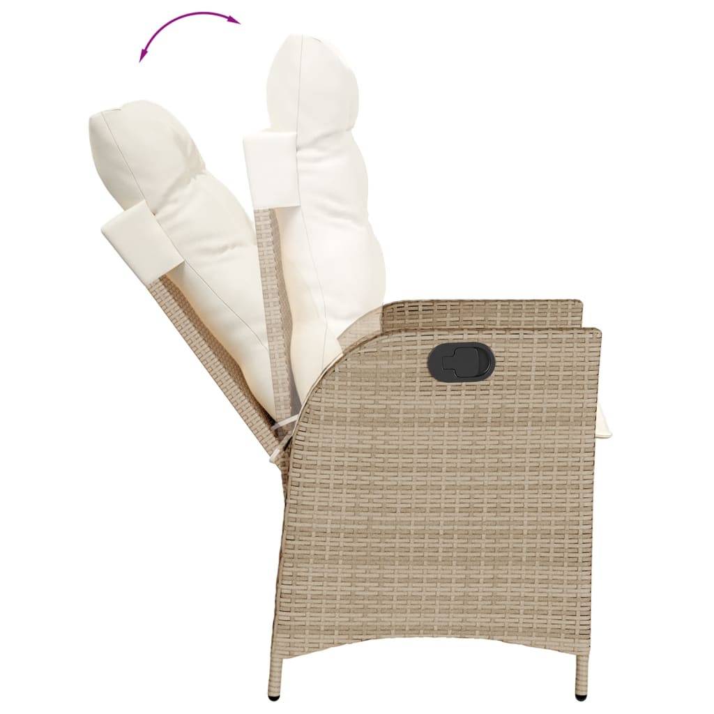 Chaise bois composite 2 places rotin beige  57 x 61 x 93 cm  - Prolenta premium  p3149.3 - Image 8