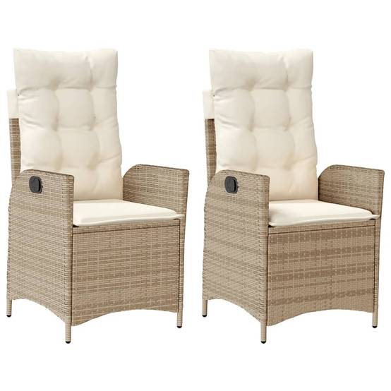Chaise bois composite 2 places rotin beige 57 x 61 x 93 cm - Prolenta premium p3149.3 - Image 1