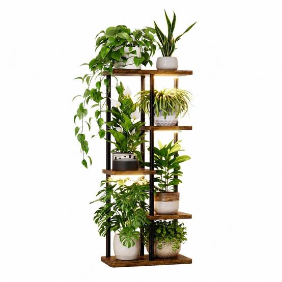 Support à Plantes Intérieur 5 Niveaux Avec Lumières Full Spectrum Dimmable - Image 1