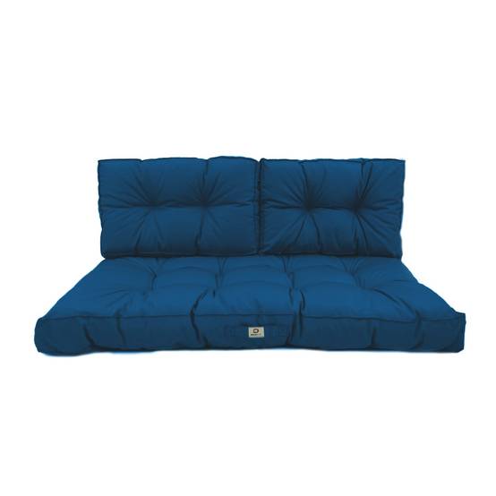 Coussins pour salon de jardin capitonné 100x50cm Bleu petrole - Déco arts - Image 6
