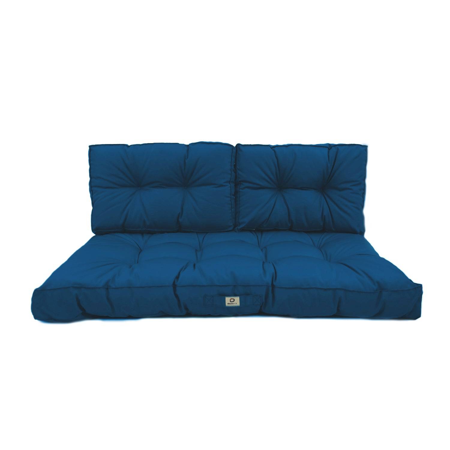 Coussins pour salon de jardin capitonné 100x50cm Bleu petrole - Déco arts - Image 6