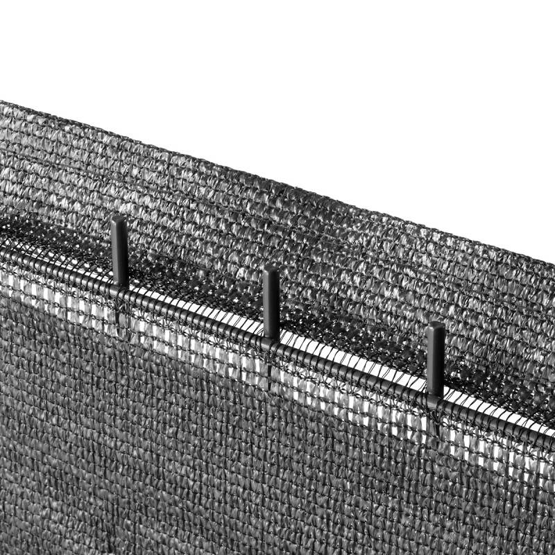 Brise vue toile en rouleau haute densité Occultation très élevée (350gr/m²) H 1m03 longueur 5M - Gris anthracite - Easy Clôture - Image 3