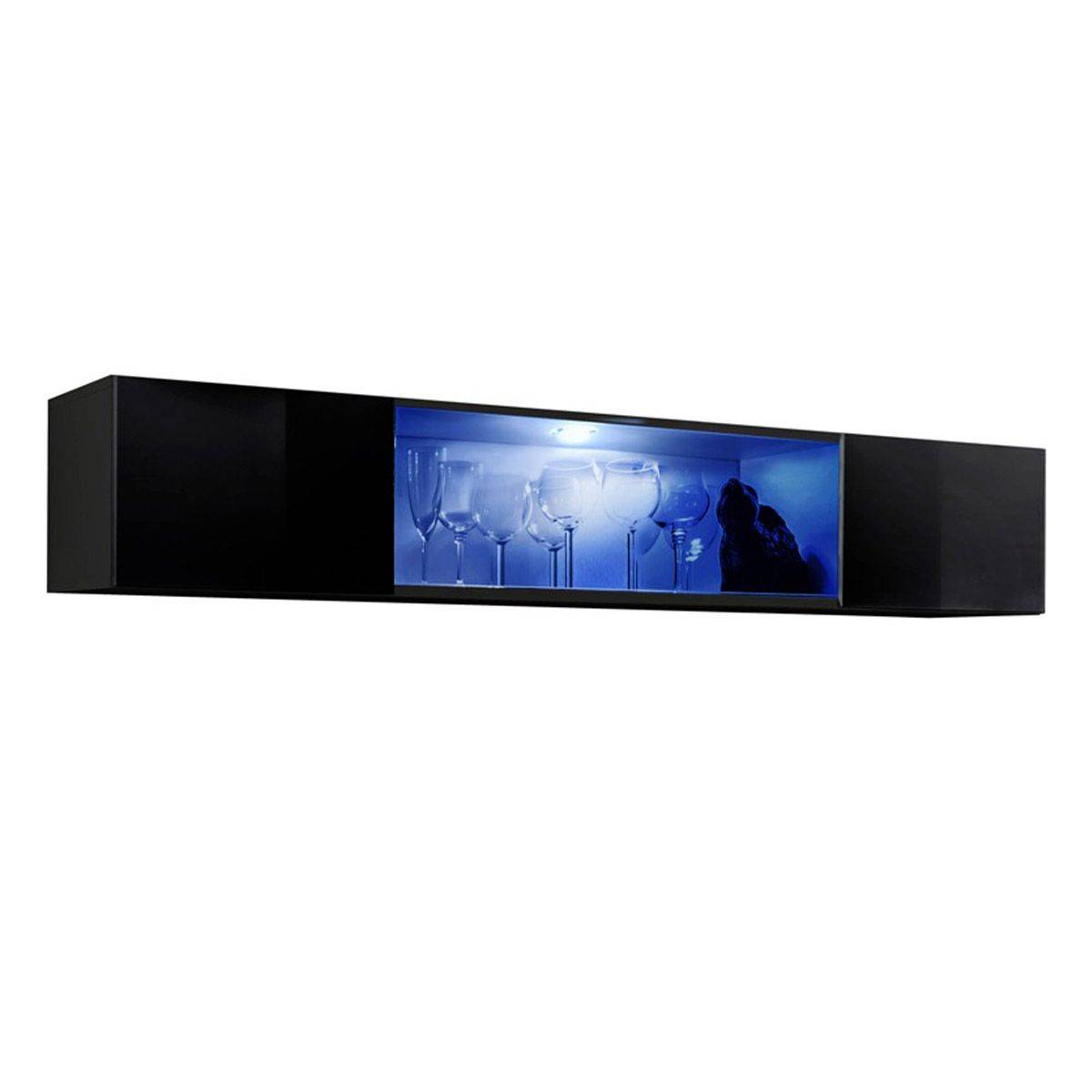 Bloc Mural Design LED "Fly I3" 160cm Noir - Image 1