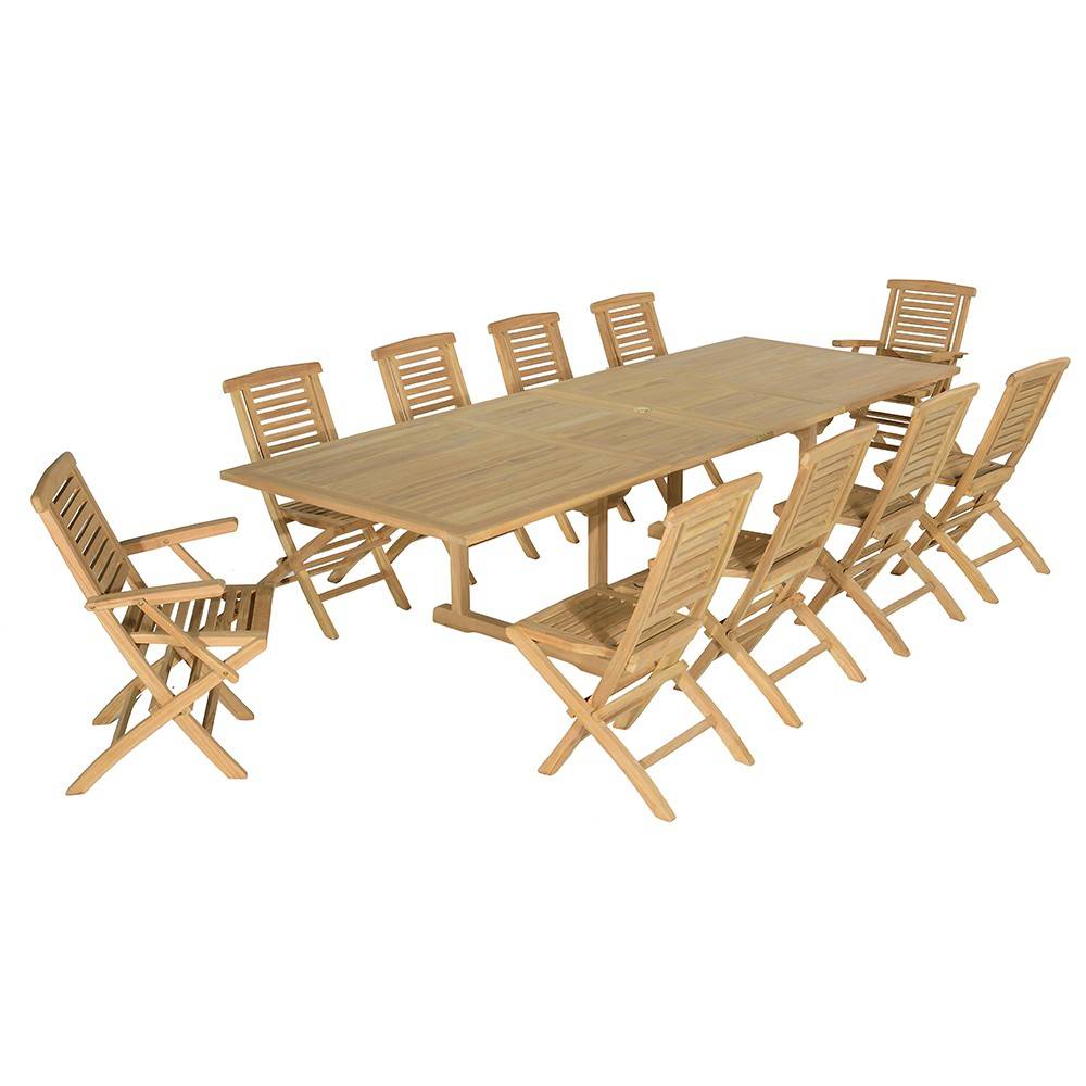 Teck'Attitude - Salon de jardin teck massif Elda, 10 places - TECK'Attitude - Image 1