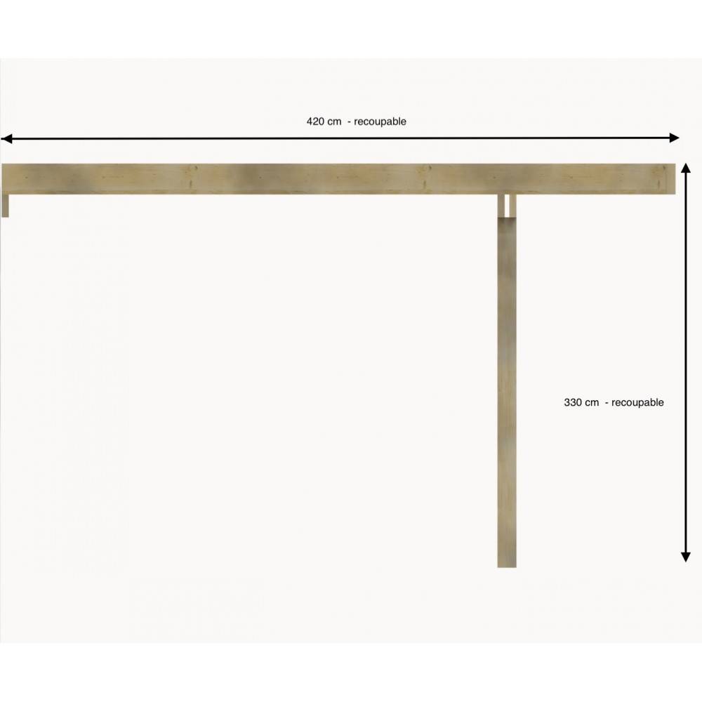Structure Terrasse Bois Pilotis en Kit - 4x4,20m - 16,8m2 - Solives + Poteaux - Sapin Traité Autoclave - Personnalisable - Image 4