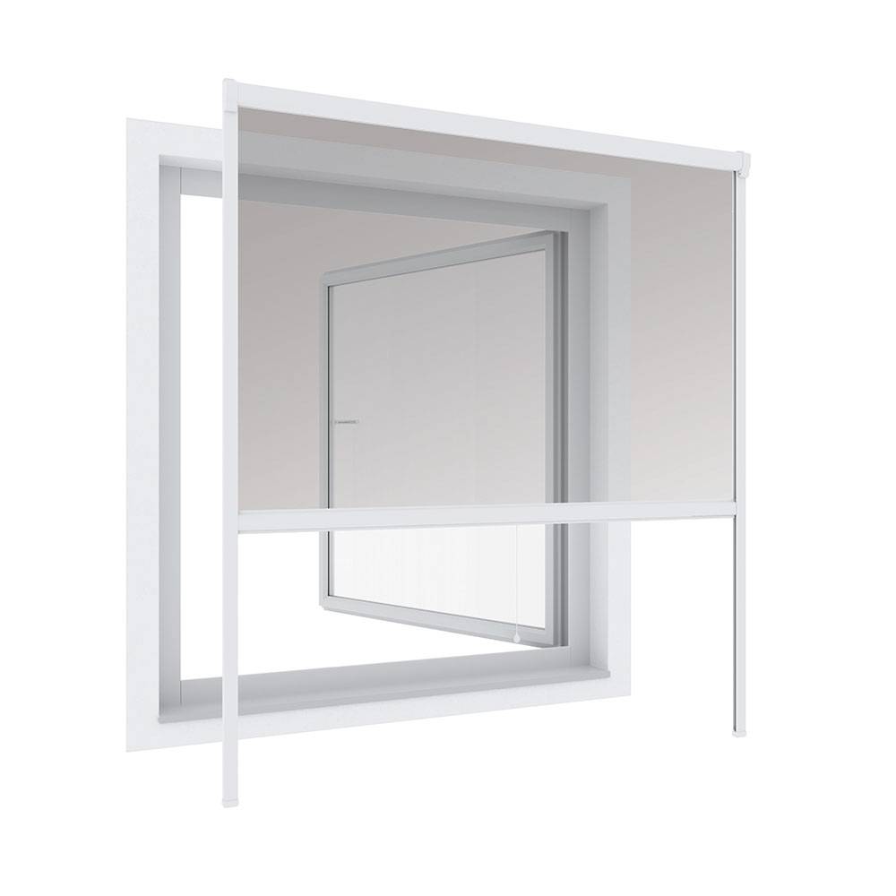 Sans Marque - Store moustiquaire enroulable 100x160 cm PVC Blanc - Image 1