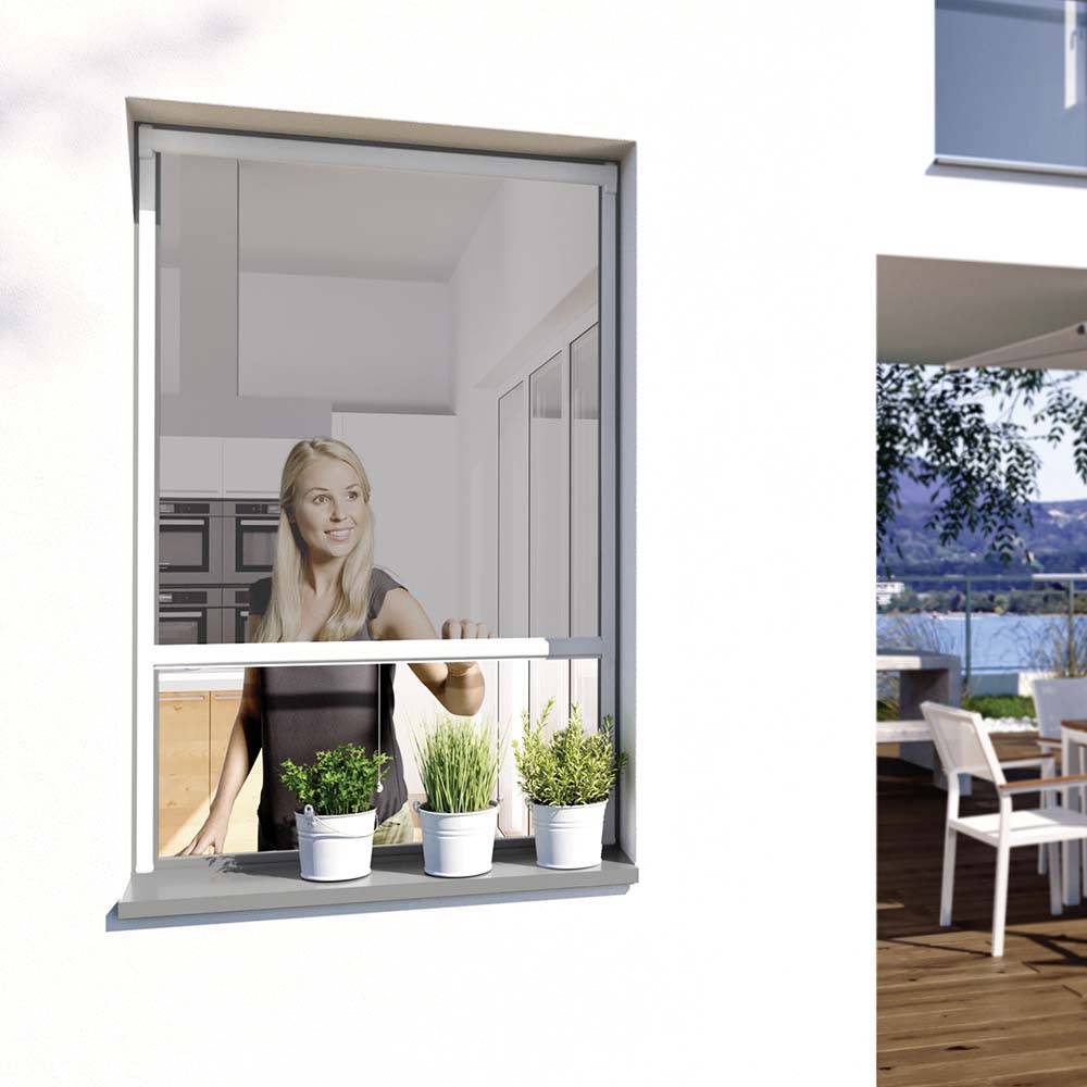 Sans Marque - Store moustiquaire enroulable 100x160 cm PVC Blanc - Image 3