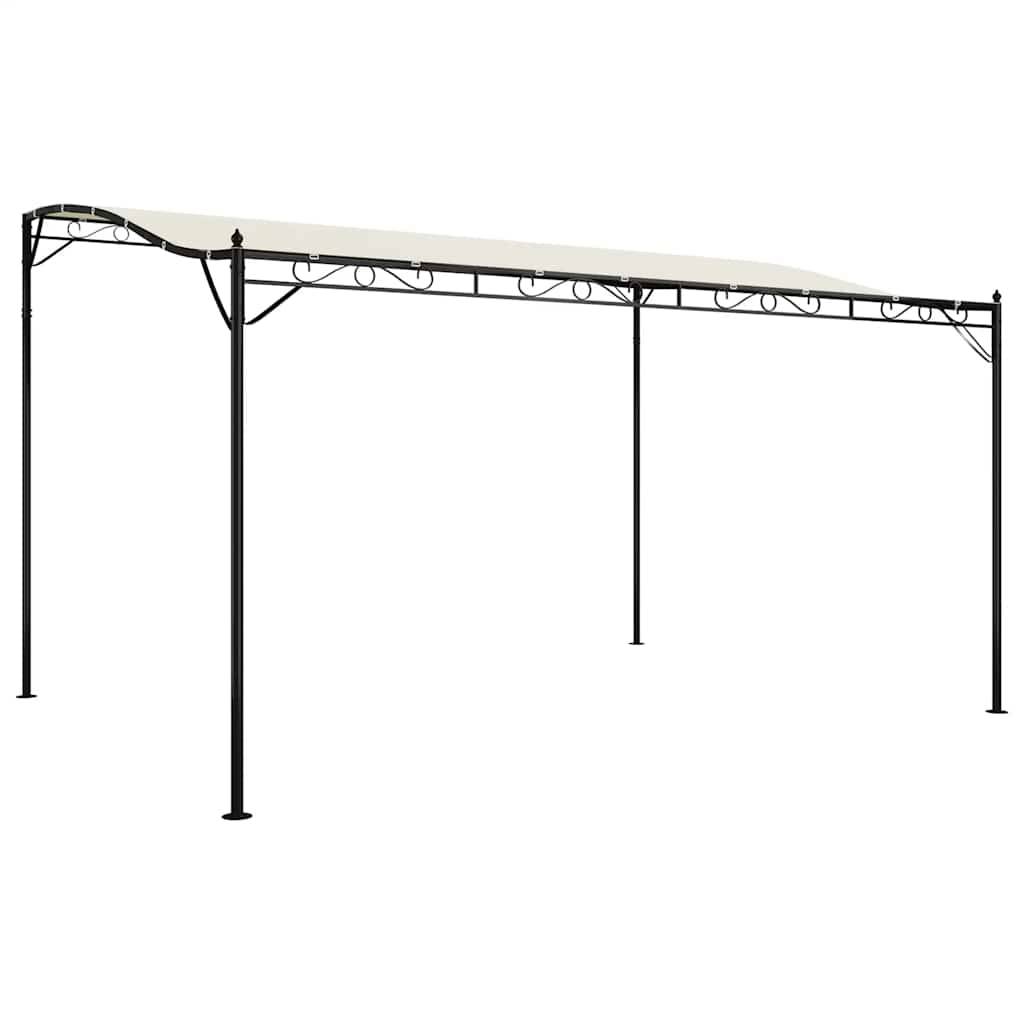 ComfortXL - Pergola Murale Acier Toile Polyester Anti-UV pour Entrée et Terrasse Crème 4x3 m – ComfortXL Outdoor Living - Image 2