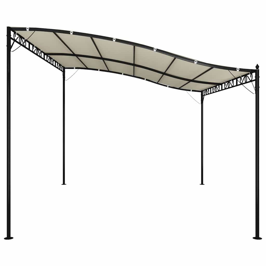 ComfortXL - Pergola Murale Acier Toile Polyester Anti-UV pour Entrée et Terrasse Crème 4x3 m – ComfortXL Outdoor Living - Image 5
