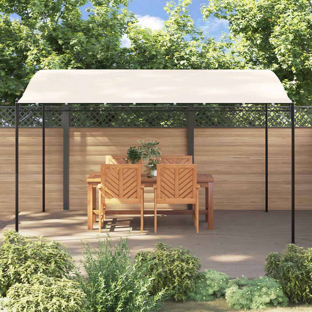 ComfortXL - Pergola Murale Acier Toile Polyester Anti-UV pour Entrée et Terrasse Crème 4x3 m – ComfortXL Outdoor Living - Image 3
