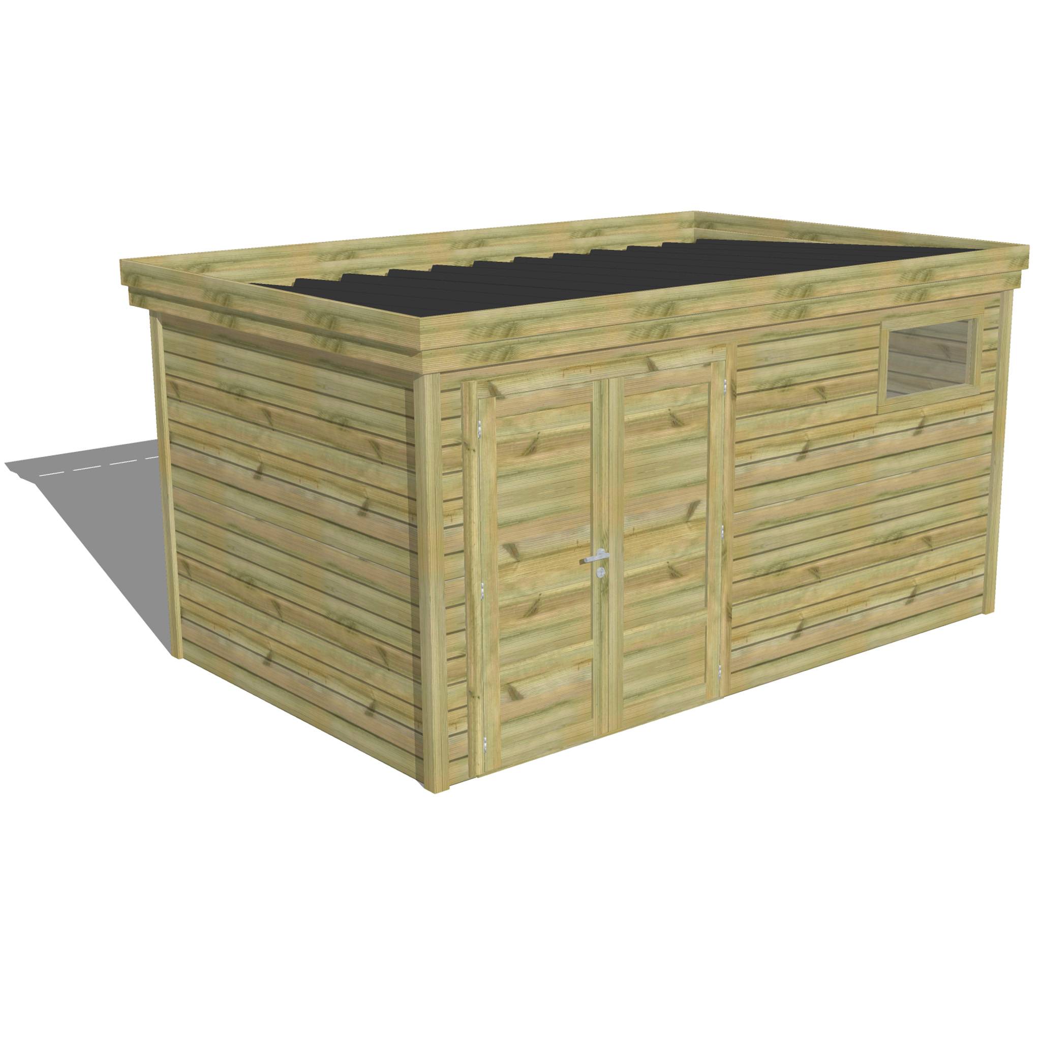 Abri Français - ABRI DE JARDIN bois Pin traité autoclave 27mm - 4,34x2,64m / 11m2 - Bac acier - Abri Français - Image 1
