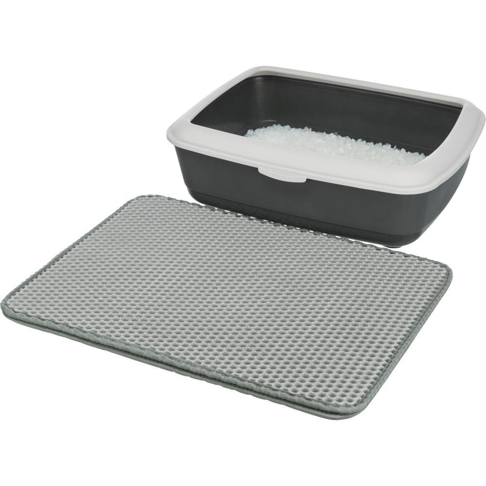 Trixie - Trixie - Tapis tamis pour bac à litière 40 × 55 cm noir ou gris pour chat - Image 2