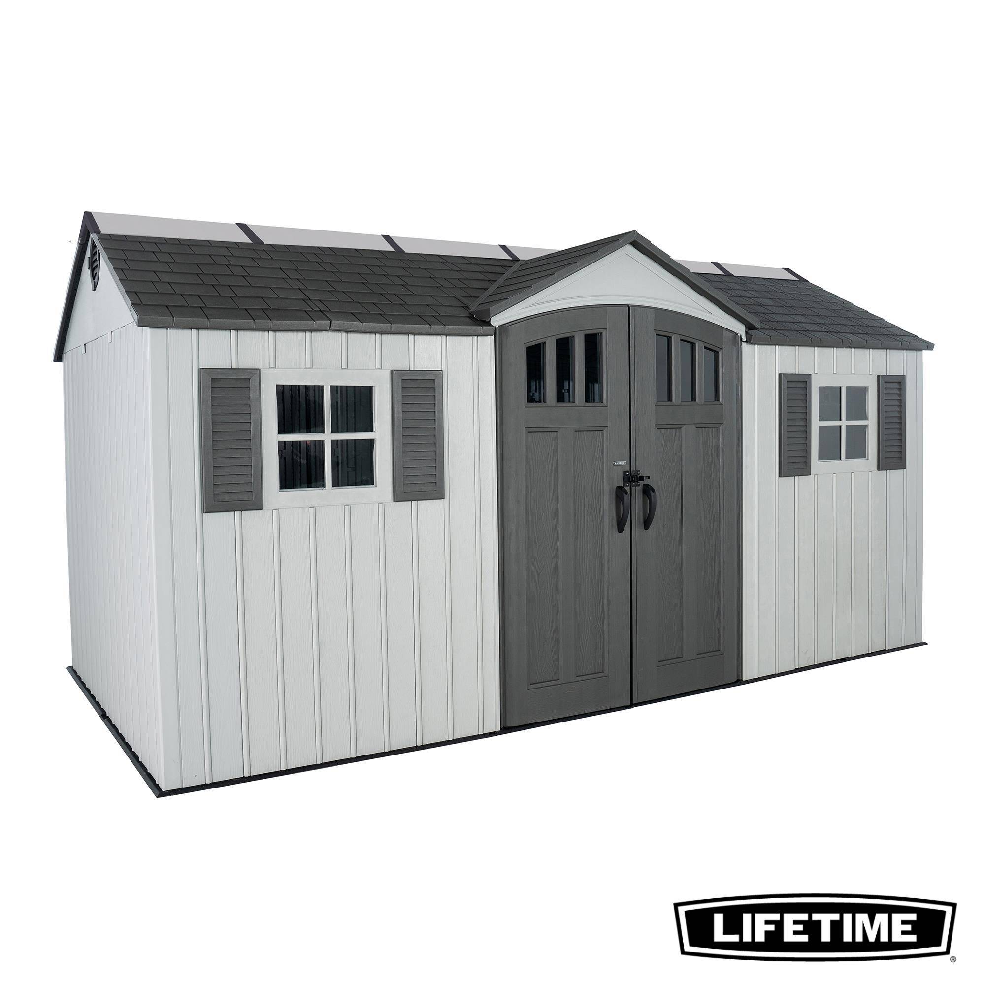 Lifetime - Abri de jardin résine 11.15m2 - 4.57x2.44m LIFETIME 60406 - Image 1