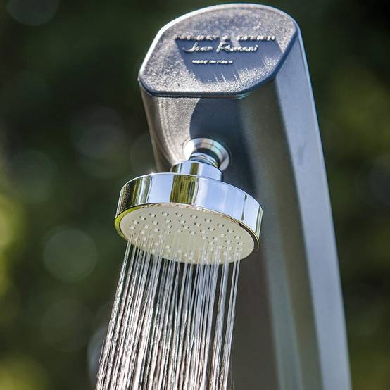 Gré - Douche solaire Professionnelle GRE Résine noire 25 litres Robinet mitigeur Piscines Plages Jardins - Image 9
