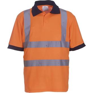 Polo haute visibilité manches courtes Yoko HI VIZ Orange Fluo 3XL