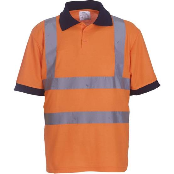 Polo haute visibilité manches courtes Yoko HI VIZ Orange Fluo 3XL - Image 1