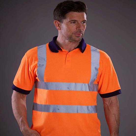 Polo haute visibilité manches courtes Yoko HI VIZ Orange Fluo 3XL - Image 2