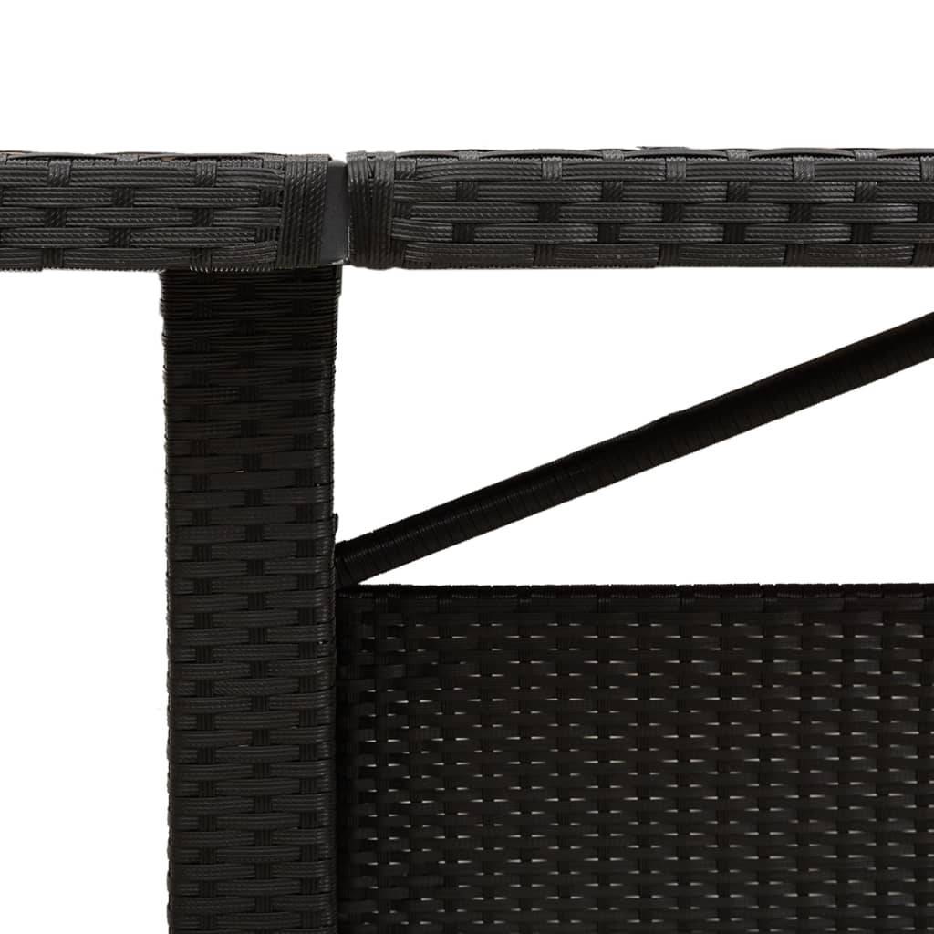 PANGIVO - Table de jardin résine tressée bois acacia noir 240 x 90 x 75 cm - PANGIVO - Image 8