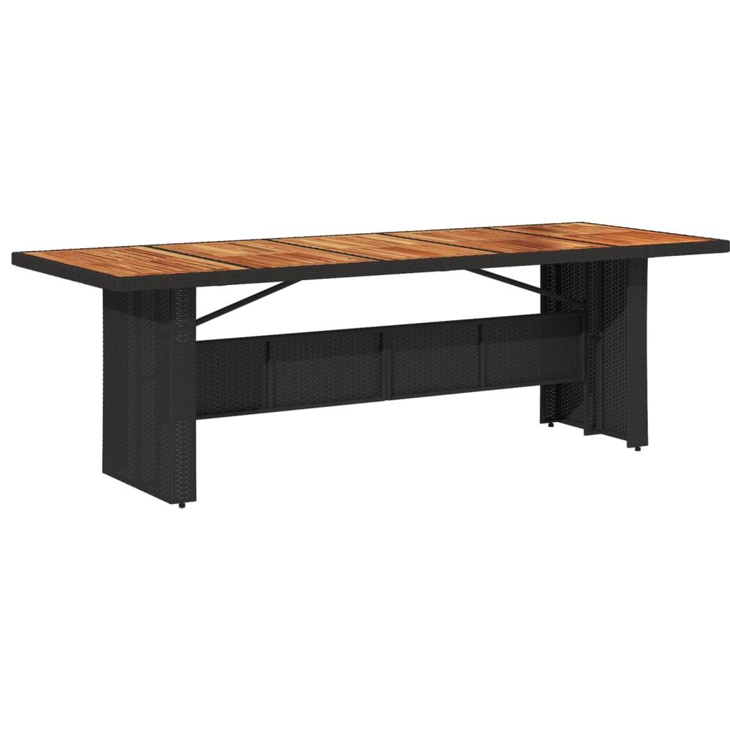 PANGIVO - Table de jardin résine tressée bois acacia noir 240 x 90 x 75 cm - PANGIVO - Image 2