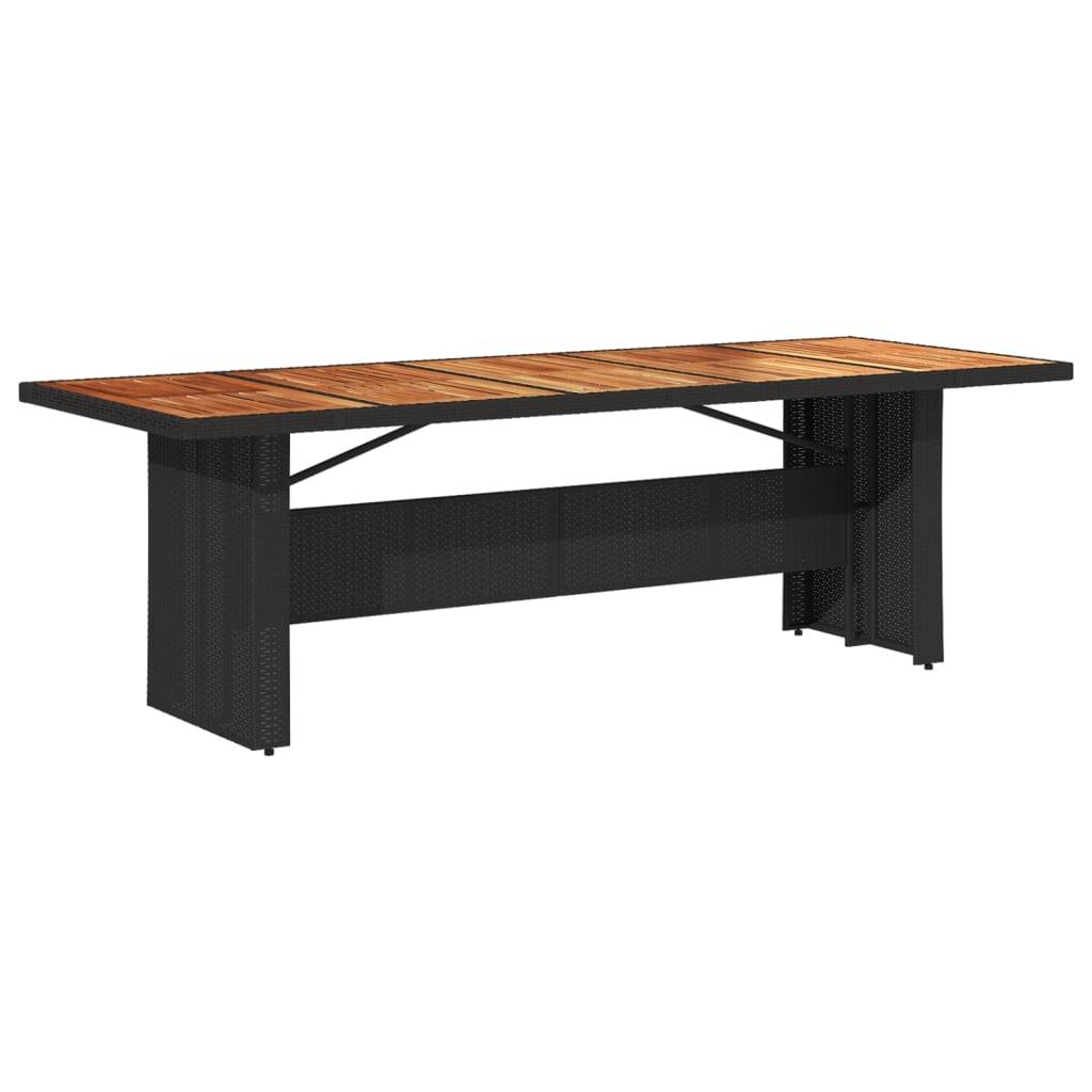 PANGIVO - Table de jardin résine tressée bois acacia noir 240 x 90 x 75 cm - PANGIVO - Image 6