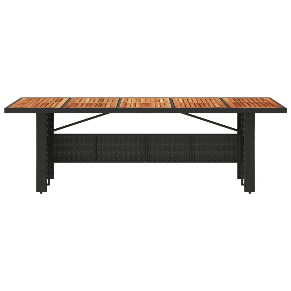 PANGIVO - Table de jardin résine tressée bois acacia noir 240 x 90 x 75 cm - PANGIVO - Image 4
