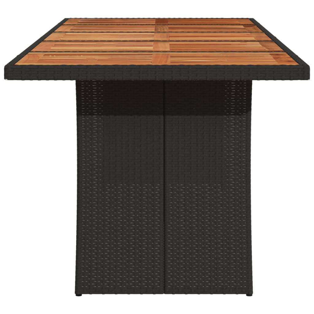 PANGIVO - Table de jardin résine tressée bois acacia noir 240 x 90 x 75 cm - PANGIVO - Image 5