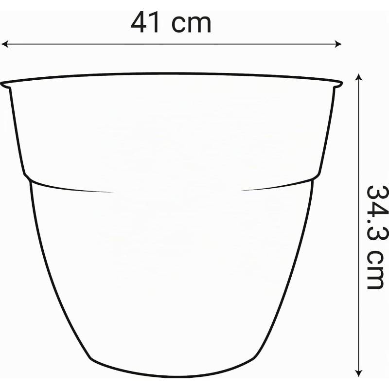 Eda - Pot De Fleur Eda Osaka - Gris Anthracite - ø 40 Cm - Volume 28,3 L - Image 4