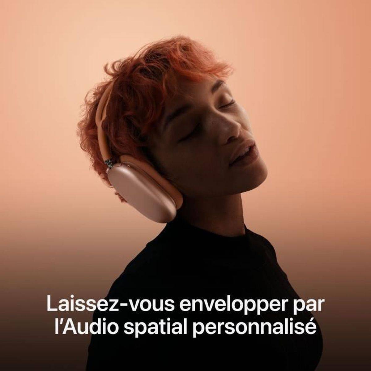 Casque audio sans fil circum-aural Beige, Bluetooth 5, réduction active du bruit - Apple - Image 7