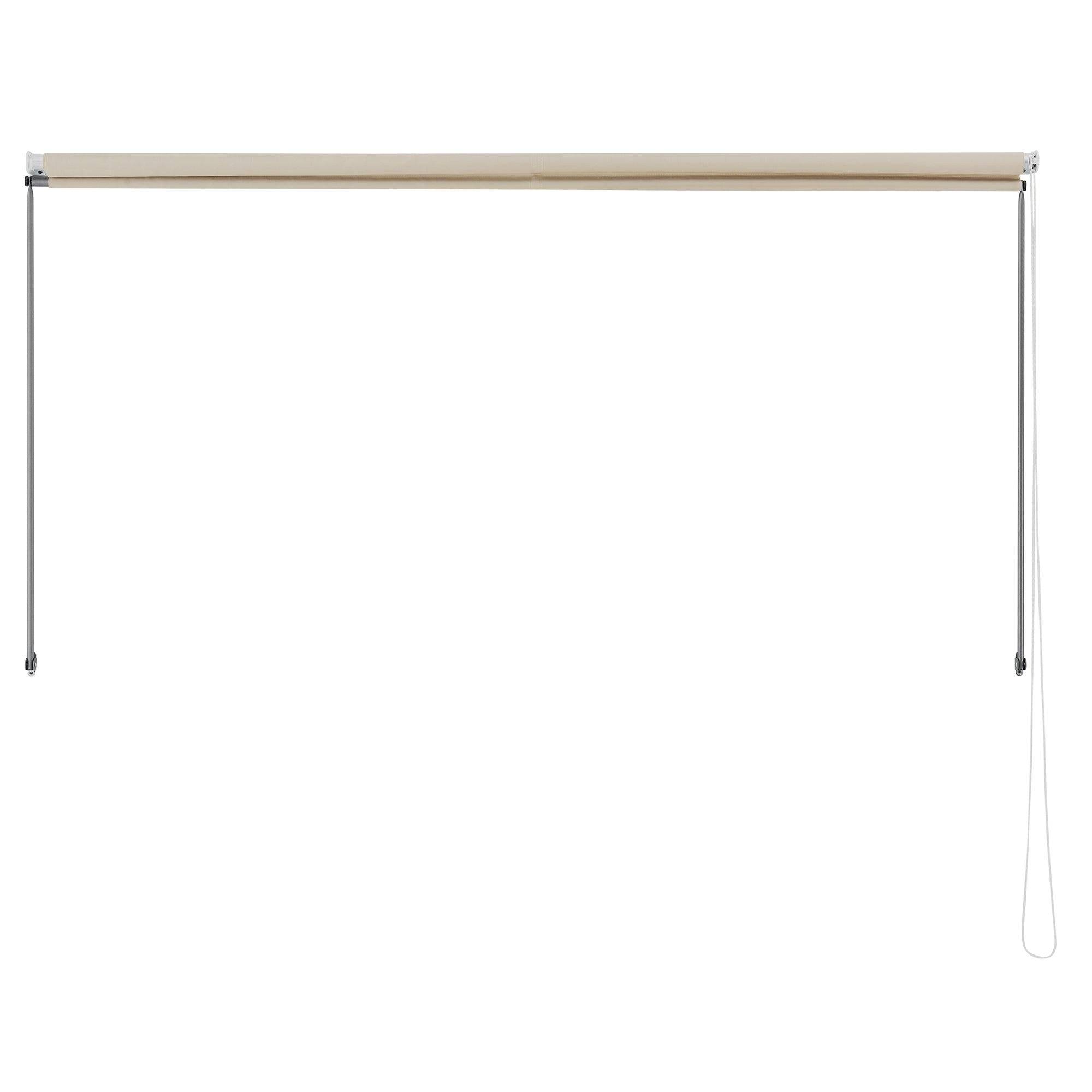 Brise-soleil pare-soleil auvent pour fixer au mur rétractable armature en acier 400 x 120 cm beige - Image 4