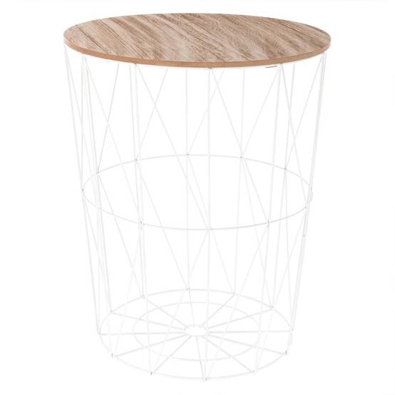 Table d'Appoint Design "Kumi" 57cm Blanc