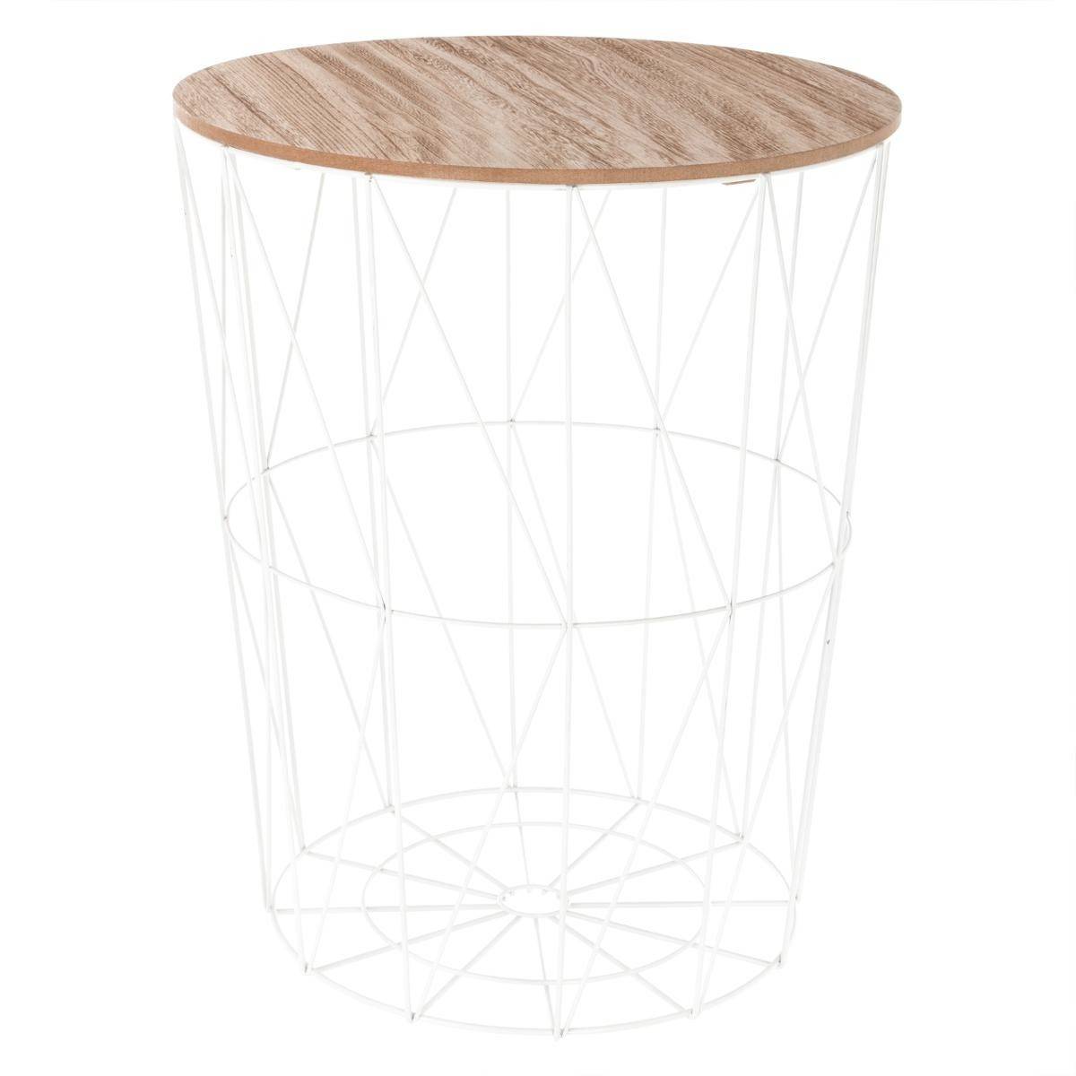 Table d'Appoint Design "Kumi" 57cm Blanc