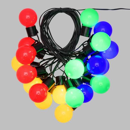 guirlande lumineuse guinguette multicolore 10M 20 globes LED Pas cher Lotti - Image 3