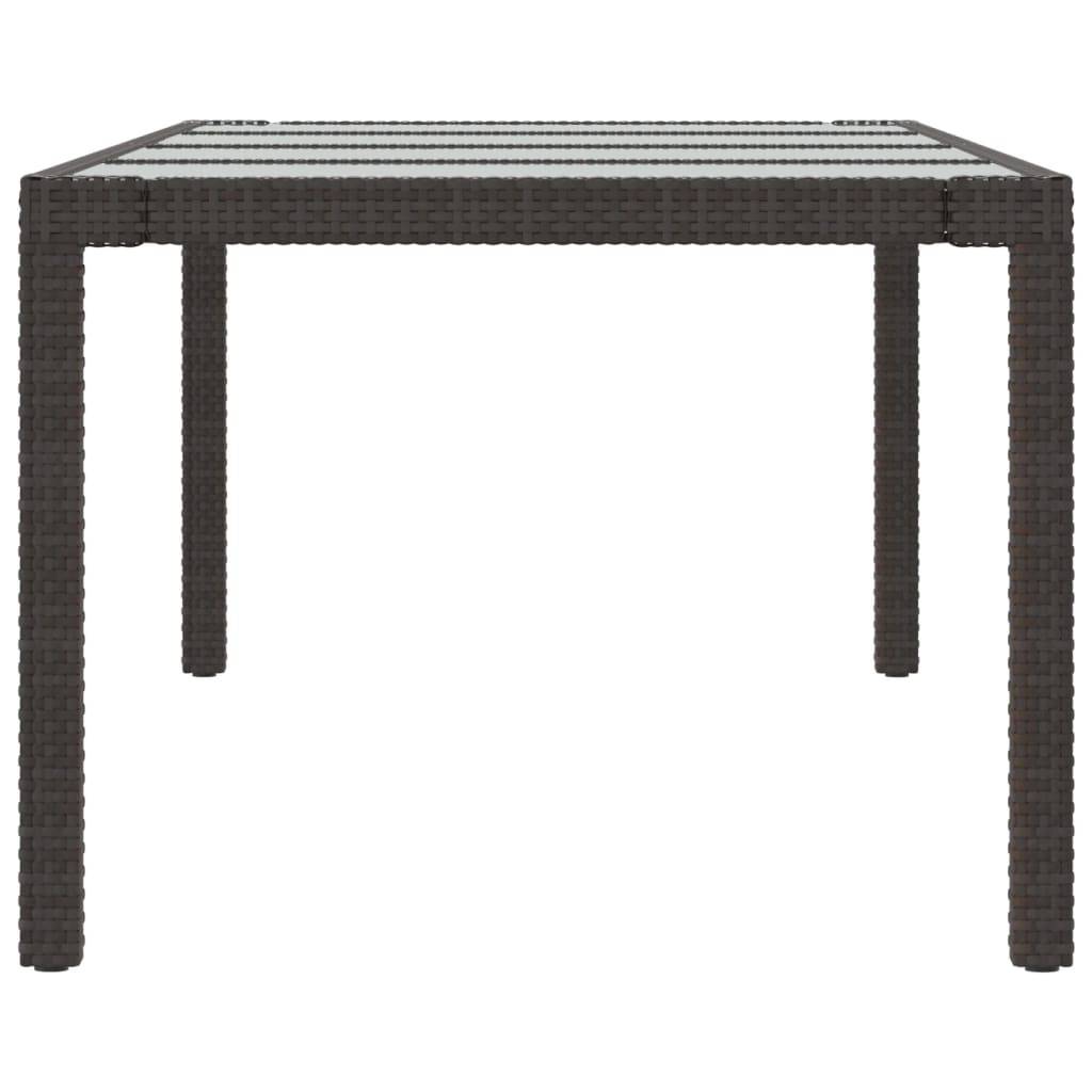 Helloshop26 - Salon de jardin meuble d'extérieur ensemble de mobilier avec coussins 9 pièces résine tressée marron - Image 8
