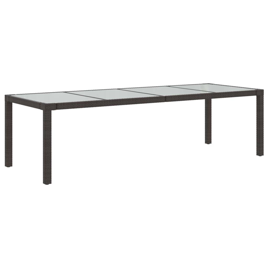 Helloshop26 - Salon de jardin meuble d'extérieur ensemble de mobilier avec coussins 9 pièces résine tressée marron - Image 6