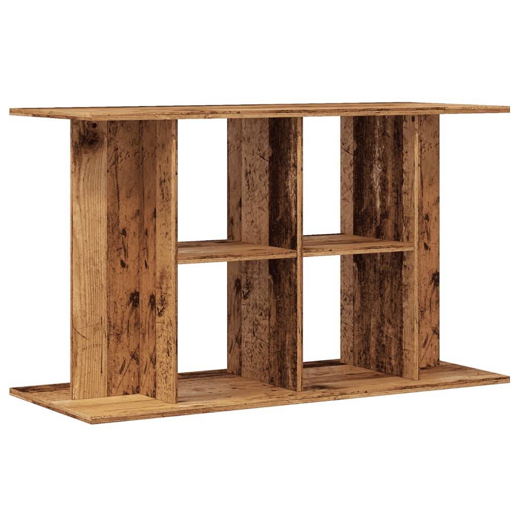 Meuble Support Aquarium en Bois avec 2 Étagères 100x40x60 cm Vieux Bois - ComfortXL Outdoor Living - Image 2
