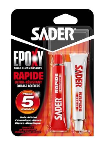 Colle bi-composante époxy rapide 2X15 ml - SADER - 30621065 - Image 1