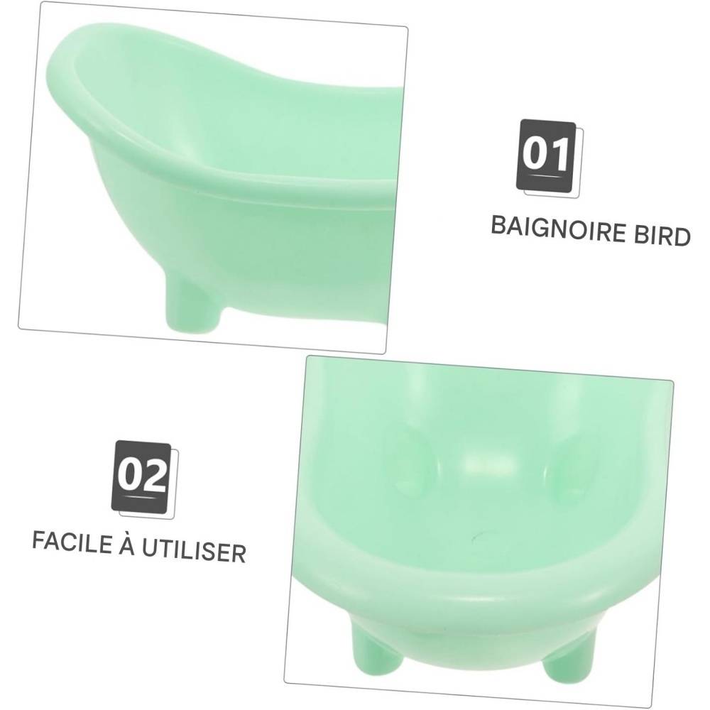 Lot de 2 bacs de bain en plastique pour oiseaux DtopbuyAge - Image 4