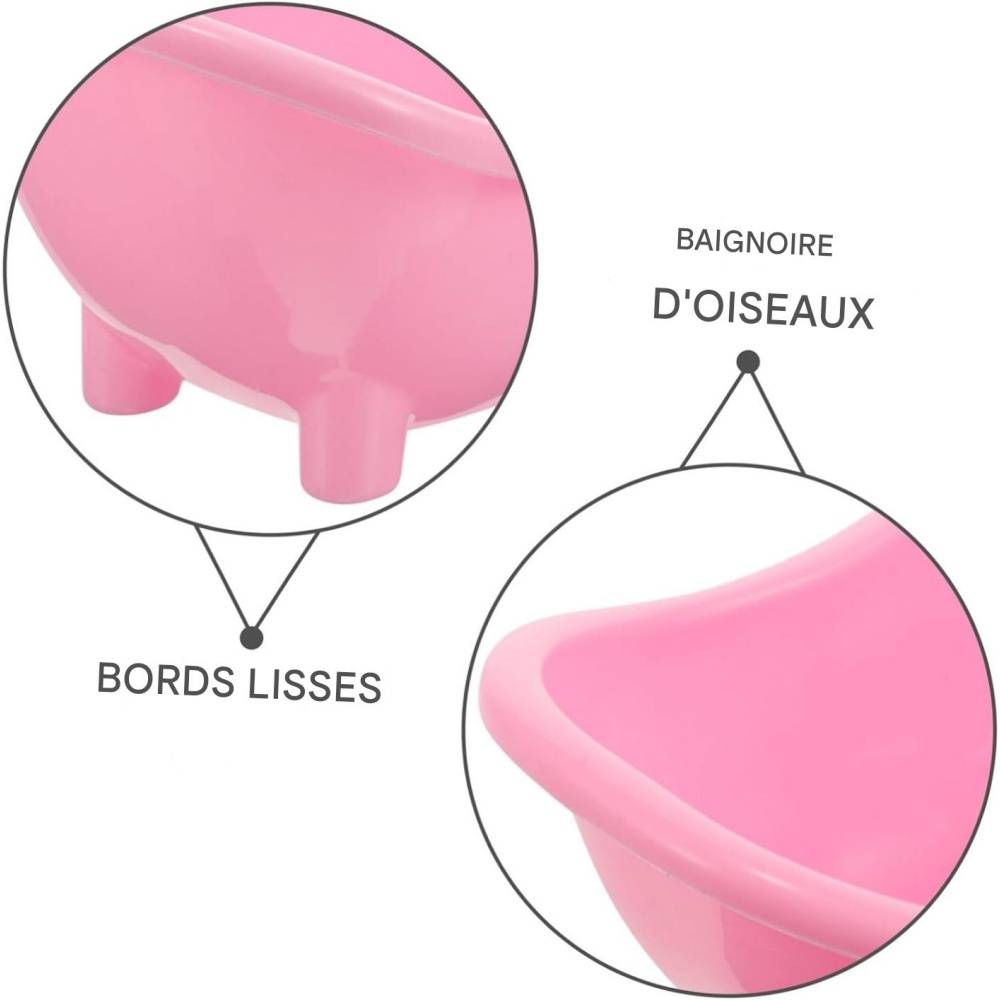 Lot de 2 bacs de bain en plastique pour oiseaux DtopbuyAge - Image 3