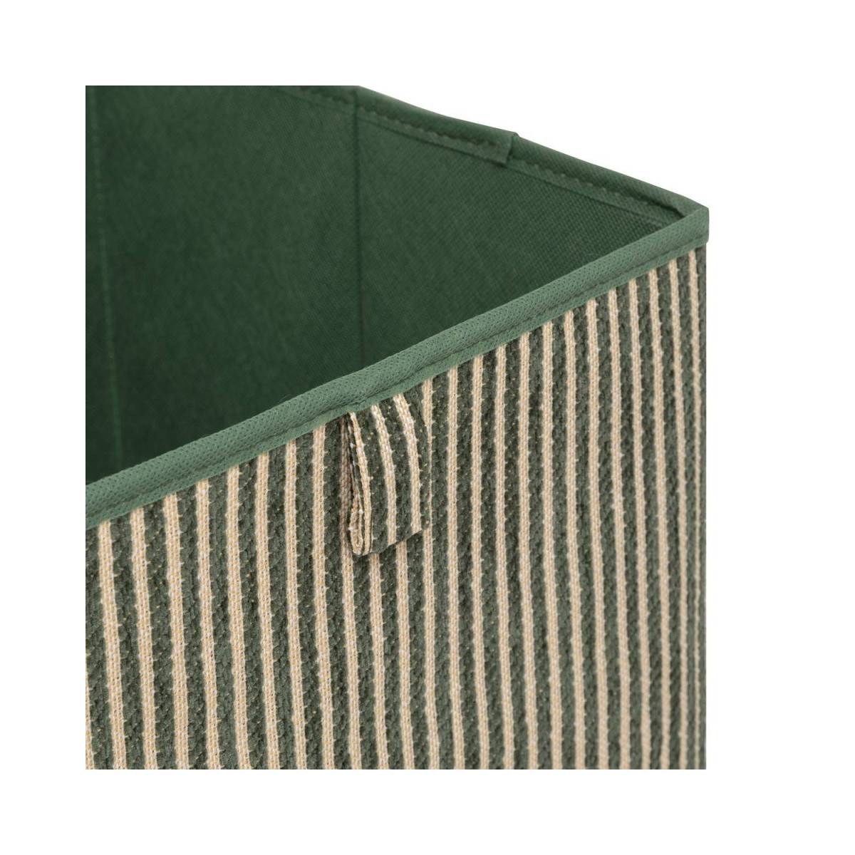 Boîte de Rangement Déco "Cotty" 31x31cm Vert Foncé - Image 2