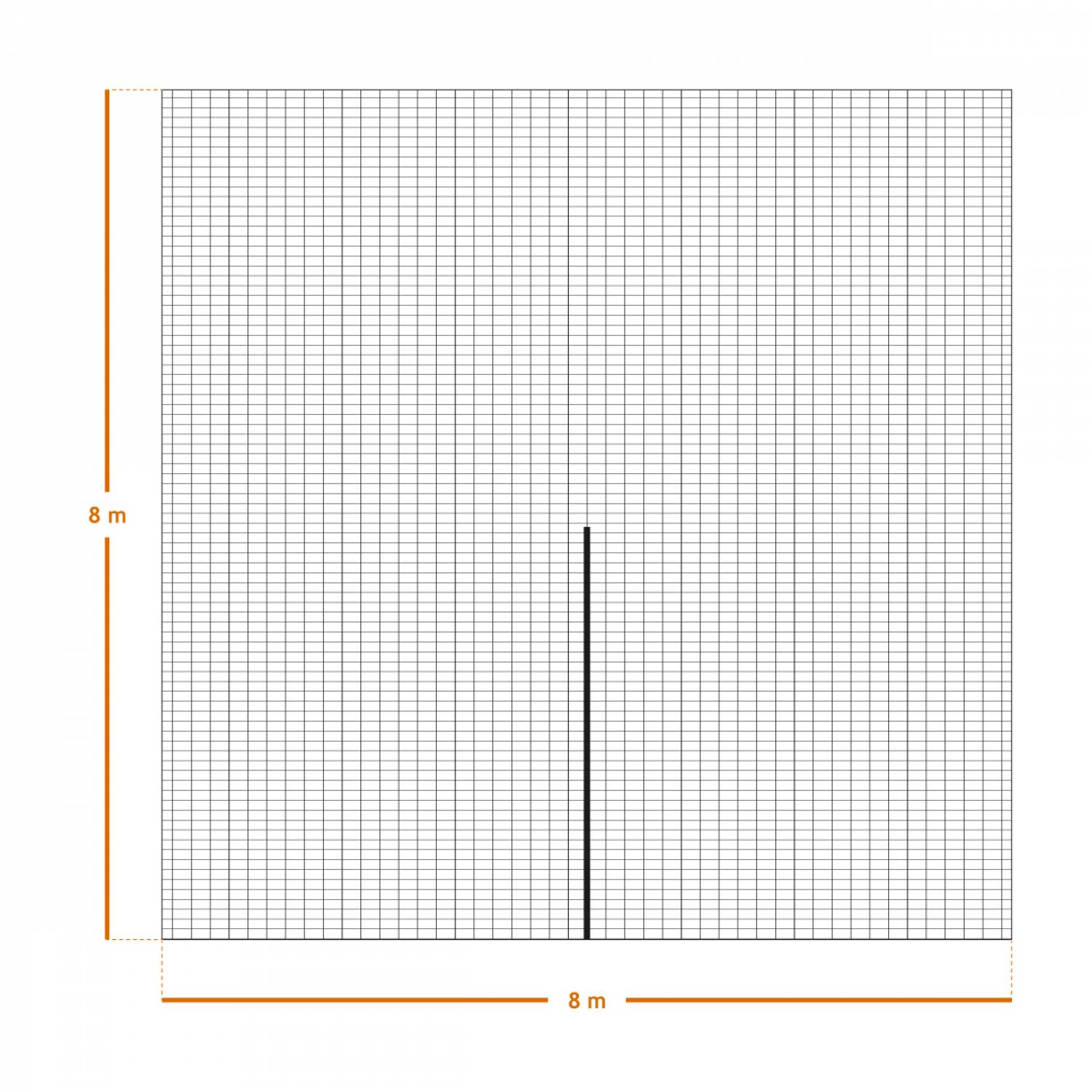 Filet de récolte pour olives ou autres avec oeillets et ouverture tronc - 8 x 8 m - Vert - Linxor - Image 2
