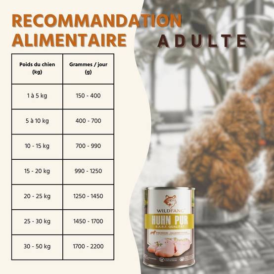 Wildfang - Wildfang - Mélange alimentaire humide 6 x 800g - Qualité du barf - Poulet et bœuf - Image 4