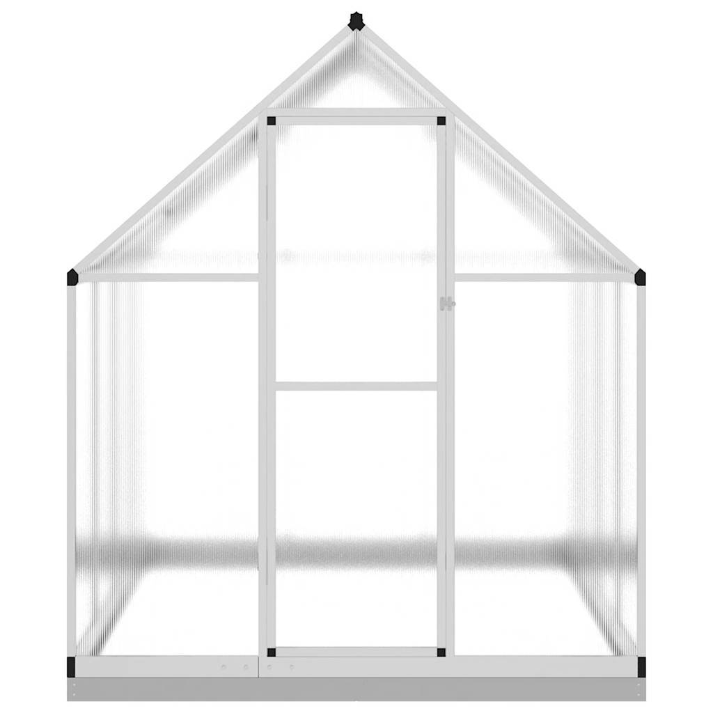 Serre aluminium et polycarbonate argenté 224 x 169 x 202 cm - PANGIVO - Image 3