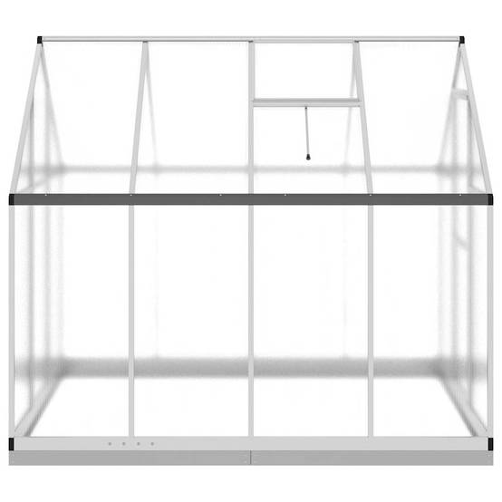 Serre aluminium et polycarbonate argenté 224 x 169 x 202 cm - PANGIVO - Image 4