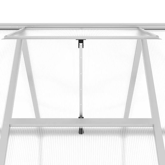 Serre aluminium et polycarbonate argenté 224 x 169 x 202 cm - PANGIVO - Image 9