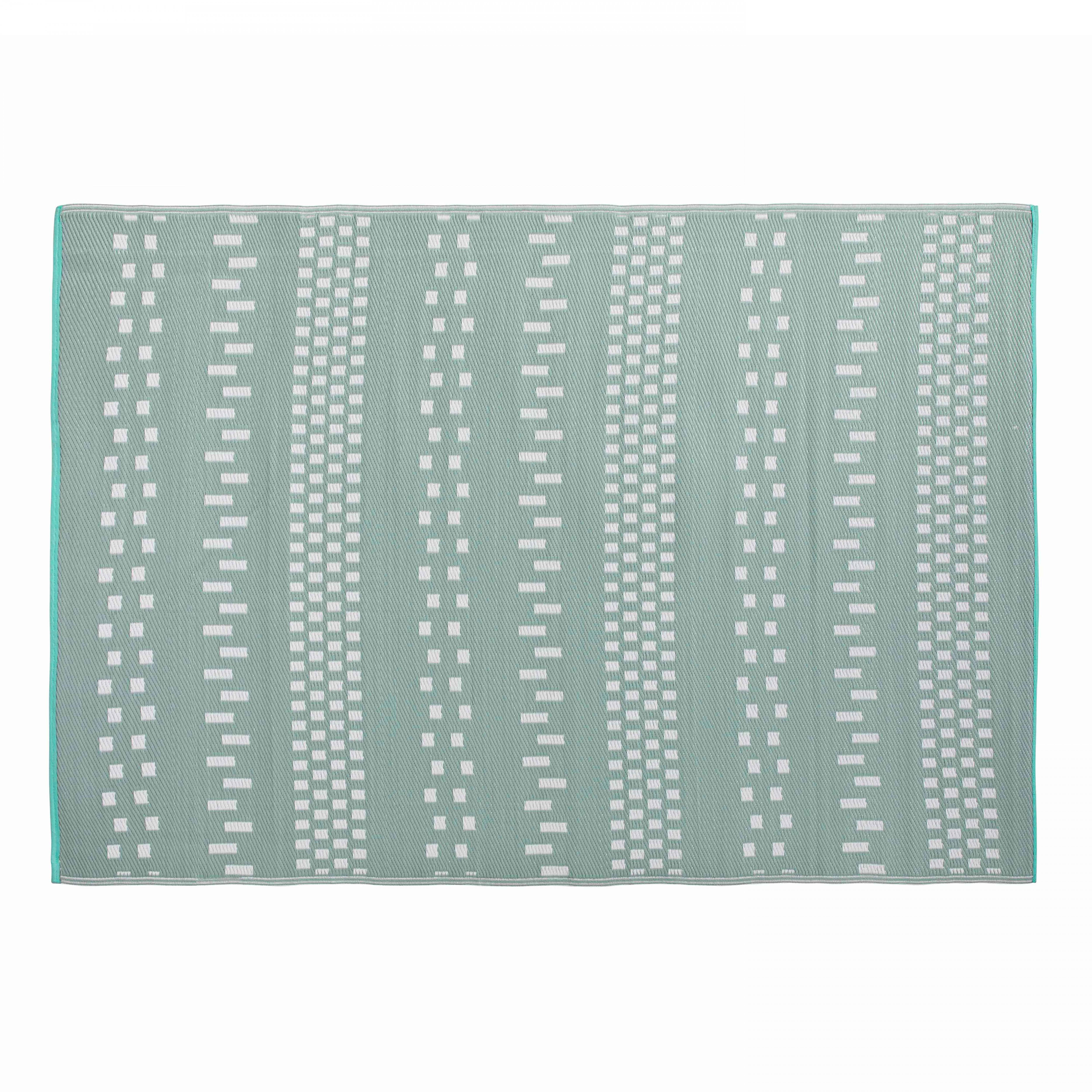 Oviala - Tapis d'extérieur en polypropylène recyclé vert 270 x 180 cm Solys - Oviala - Image 1