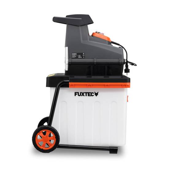 Broyeur de végétaux électrique FUXTEC FX-EGH2800B 2800 W, bac 60 L, coupe branches diametre 44mm, IPX4 - Image 2